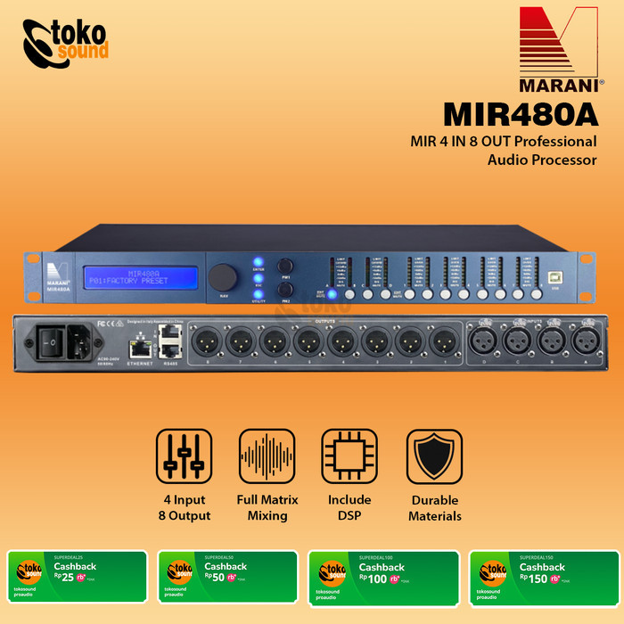 Marani MIR480A - MIR 4 In 8 Out Professional Audio Processor Original