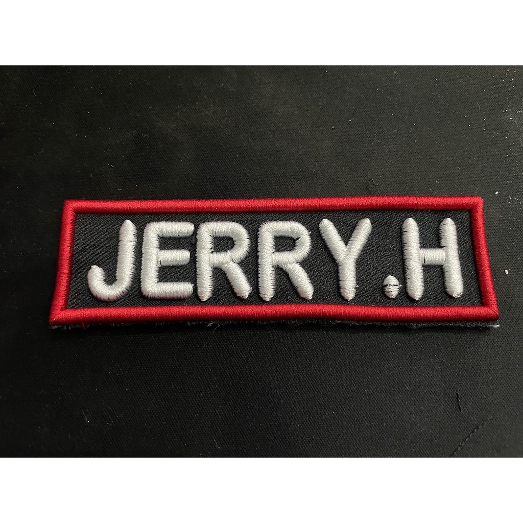 Bordir Badge Nama Timbul + Perekat Velcro - Bet Timbul Nama (Request) - Patch Bordir Nama Bordir Nam
