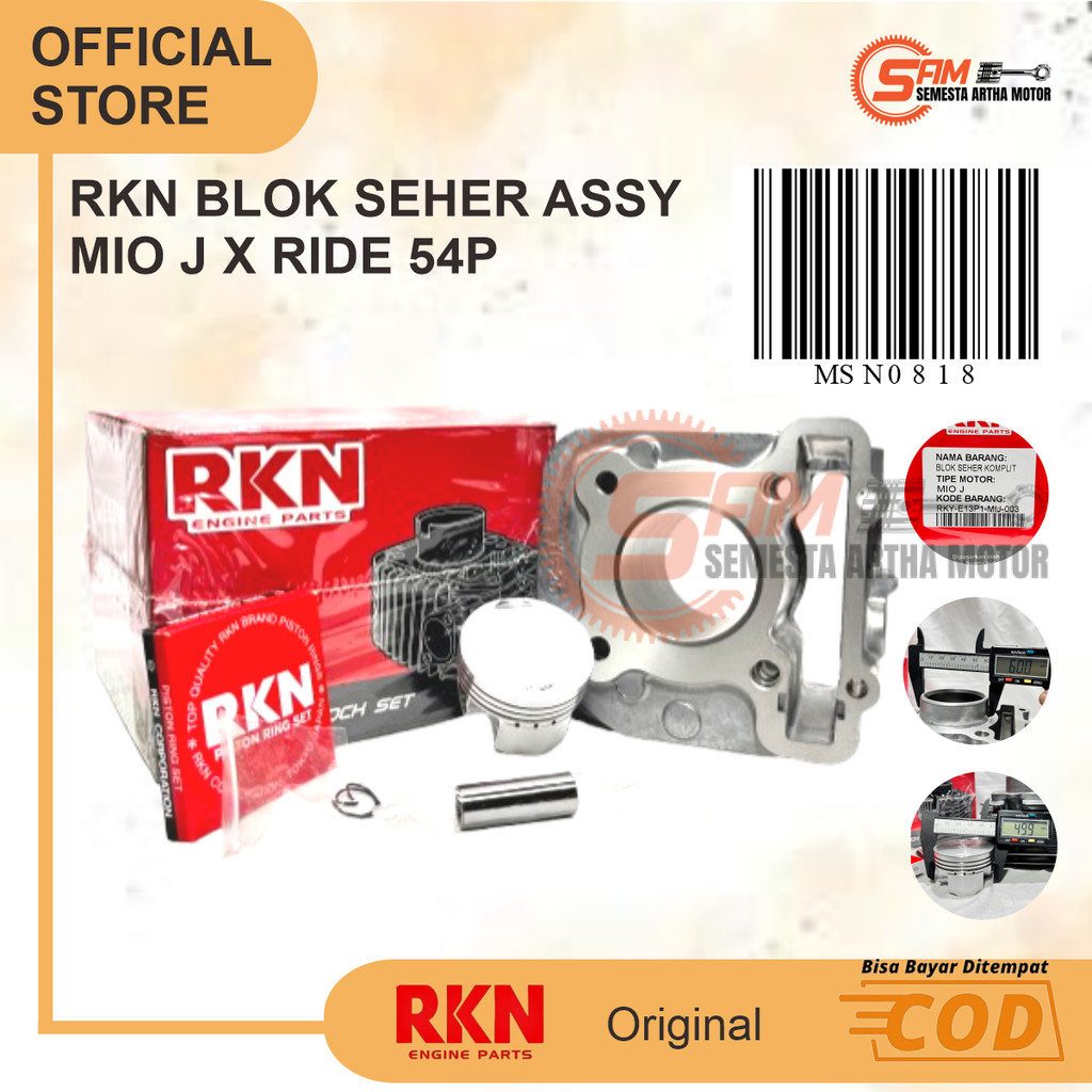 RKN Blok Boring Mio J Soul GT Xride 115 54P Seher Piston Kit Cylinder Assy Motor Yamaha  Matic