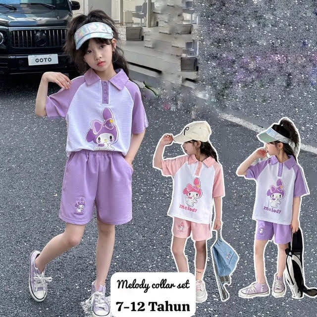 imoet.boutique - Set pants collar my melody sanrio | setelan anak perempuan (GI0969)