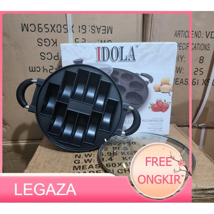 Cetakan Kue Pukis / Kue Pancong 10 lubang Teflon - LEGAZA