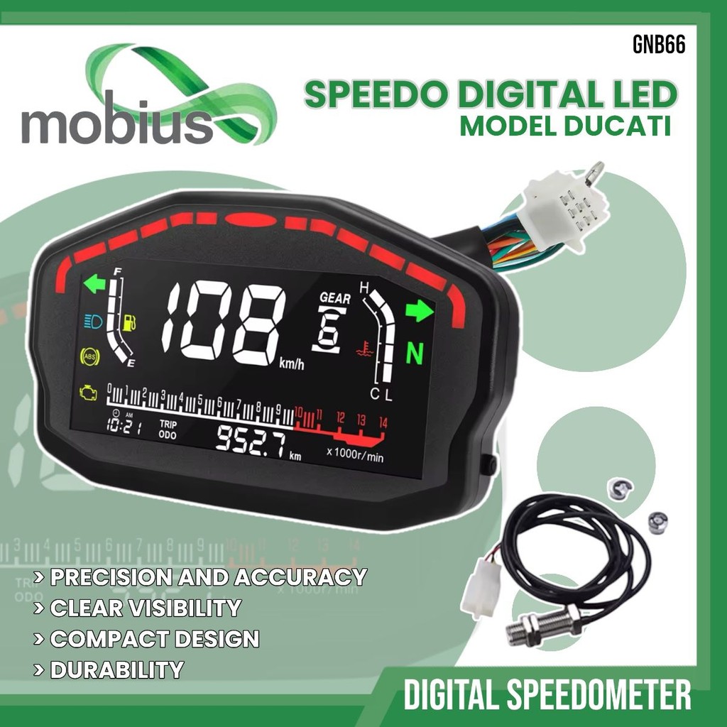 Speedometer Speedo LED DIGITAL DUCATI Koso RX3N Universal