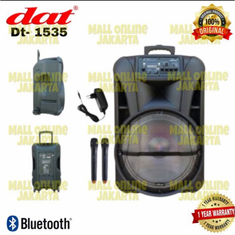 Speaker Aktif 15inch Portable Dat dt 1535 15inch Trolley Dat Dt1535