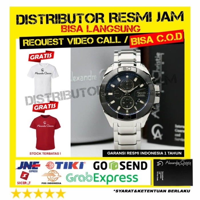 JAM ALEXANDRE CHRISTIE ac6224 AC 6224 AC6224BF GARANSI RESMI 12BULAN