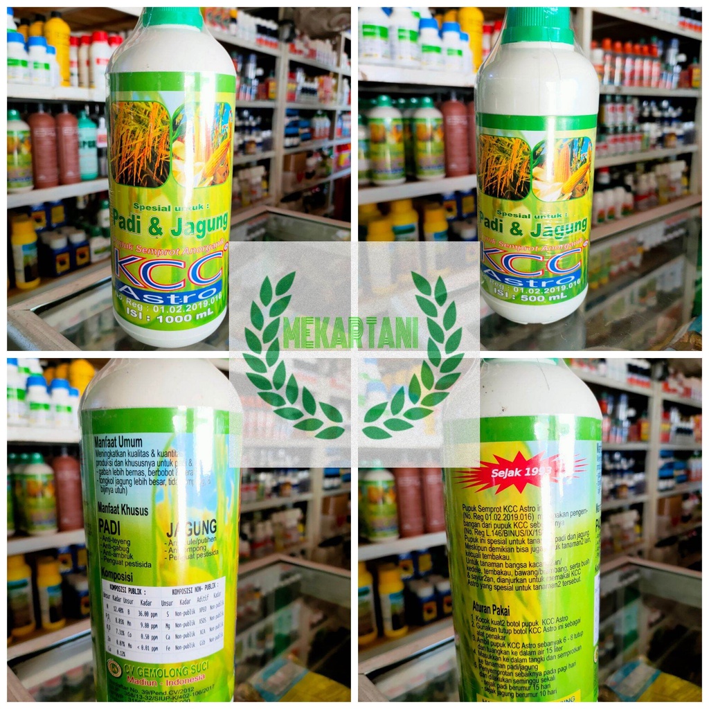 pupuk cair KCC ASTRO 1 liter 500ml / pupuk cair tanaman padi & jagung kcc astro