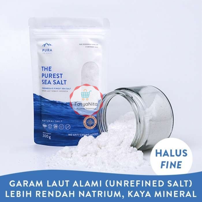 

Pura Purest Sea Salt Garam Laut Natural (300 gr) - Fine/Halus - Fine/Halus - FasyAnita Mart Denpasar