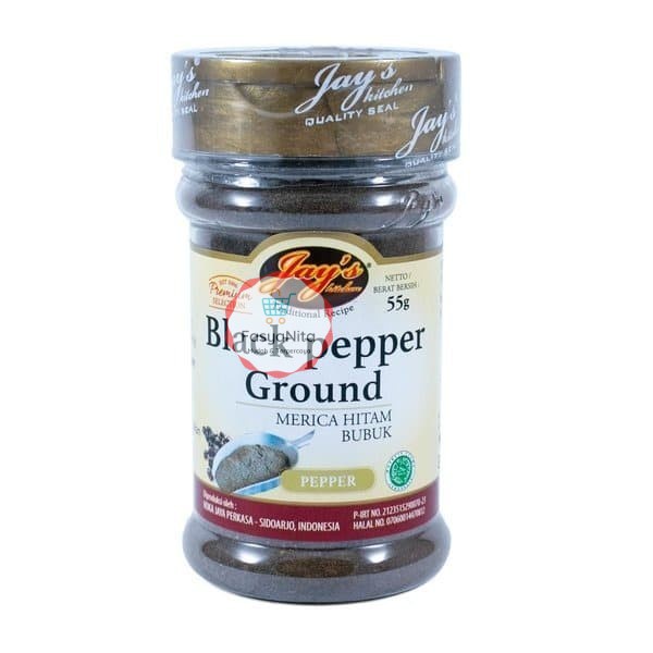 

Jays Black Pepper Ground / Merica Lada Hitam 55 gr - FasyAnita Mart Denpasar