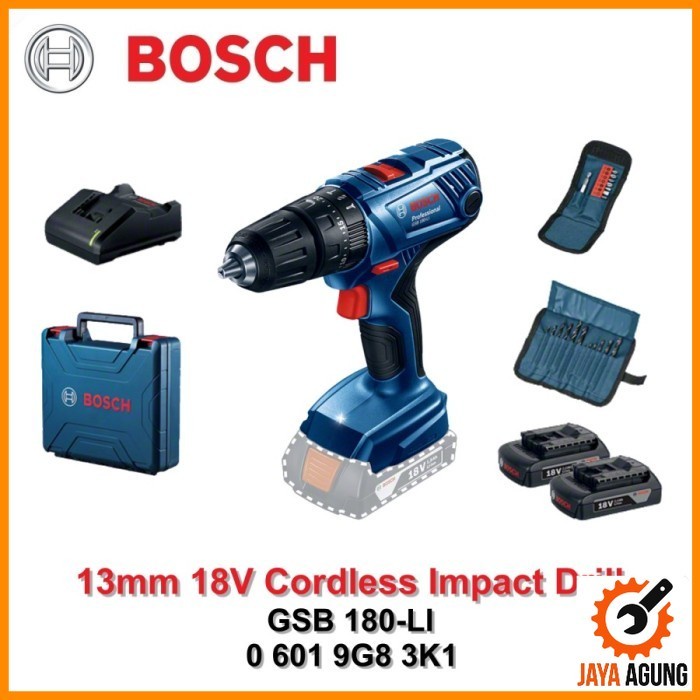 Bosch Mesin Bor Baterai GSB180-LI / Cordless Hammer Drill GSB 180-LI