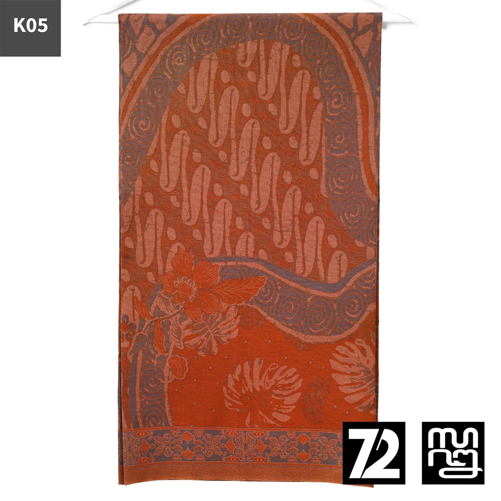 KAIN BATIK PREMIUM Bahan Katun Motif Parang Naru Warna Coklat 724177 Cap 72 Jarik Jarit Samping Keba