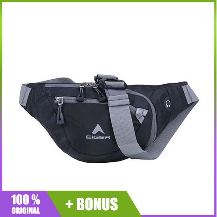 Tas Pinggang Eiger Crystalin Crystallin Waist Bag Hitam 91000 0524 Ori