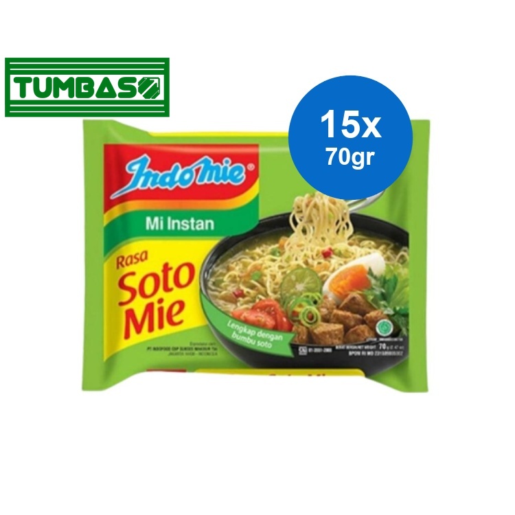 

Tumbaso Indomie Mie Instan Soto Mie 15 x 70 gr