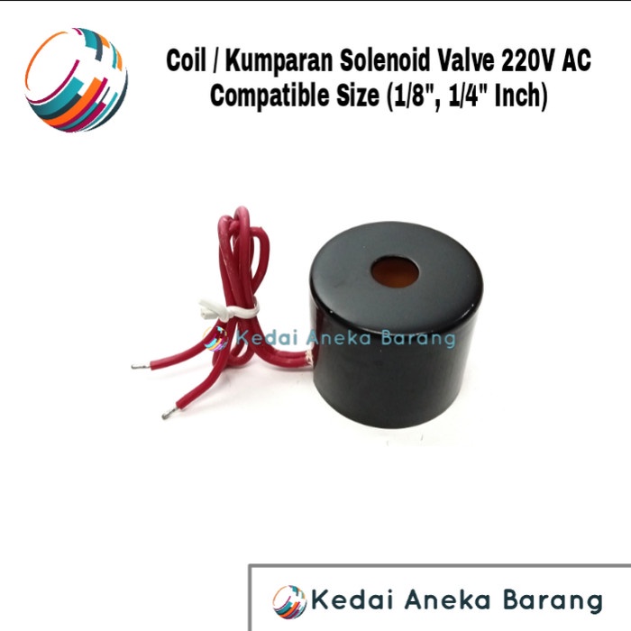 Coil Kumparan Solenoid Valve 1/4" 1/4 Inch 220V AC 220VAC 220 V Volt GT27