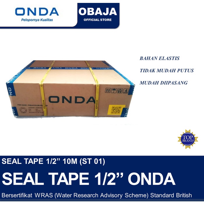 

Seal Tape Onda 1/2" 10 Meter Grosir Sale 1 Dus Gross