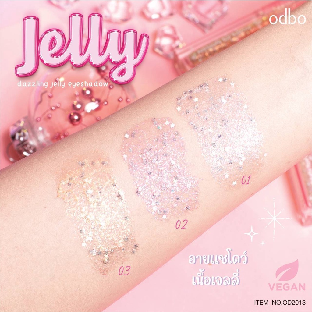 ODBO Dazzling Jelly Eyeshadow Glitter Vegan OD2013