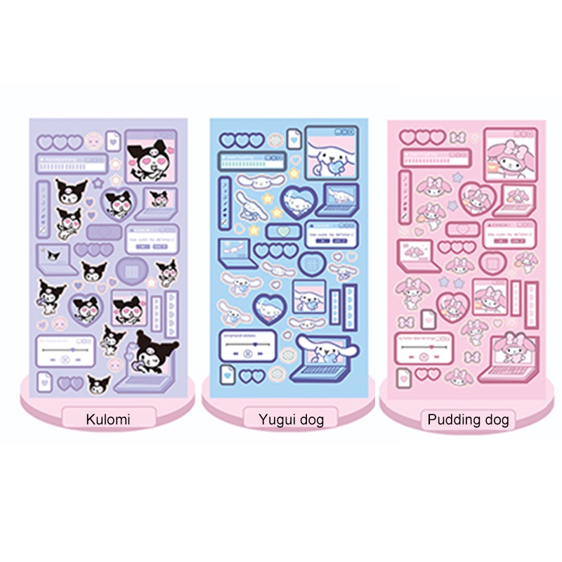 

COD❤️Kuromi Cinnamoroll Flash Diy Stiker Akun Tangan Akun Kartun Bahan Set-cl
