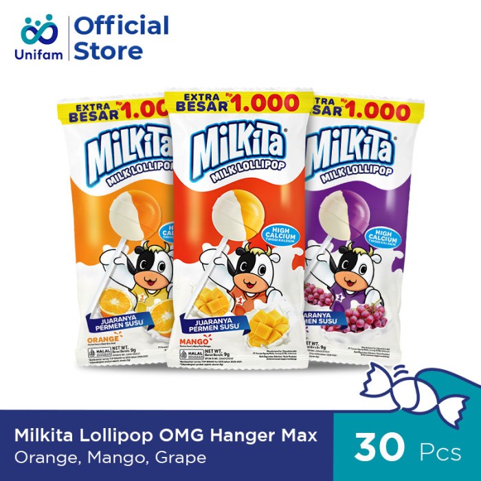 

✨PROMO✨ -Milkita Lollipop Hanger Max (30pcs) - Permen Susu Lolipop (OMG)