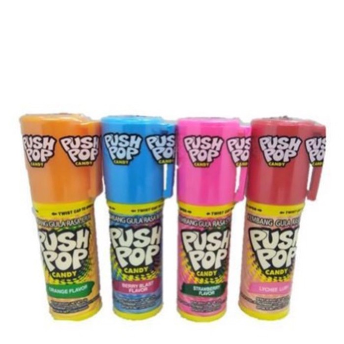 

✨PROMO✨ -Permen Push Pop Candy 1 Box 20 pcs X 14 gram Bentuk Lipstick 14 gr