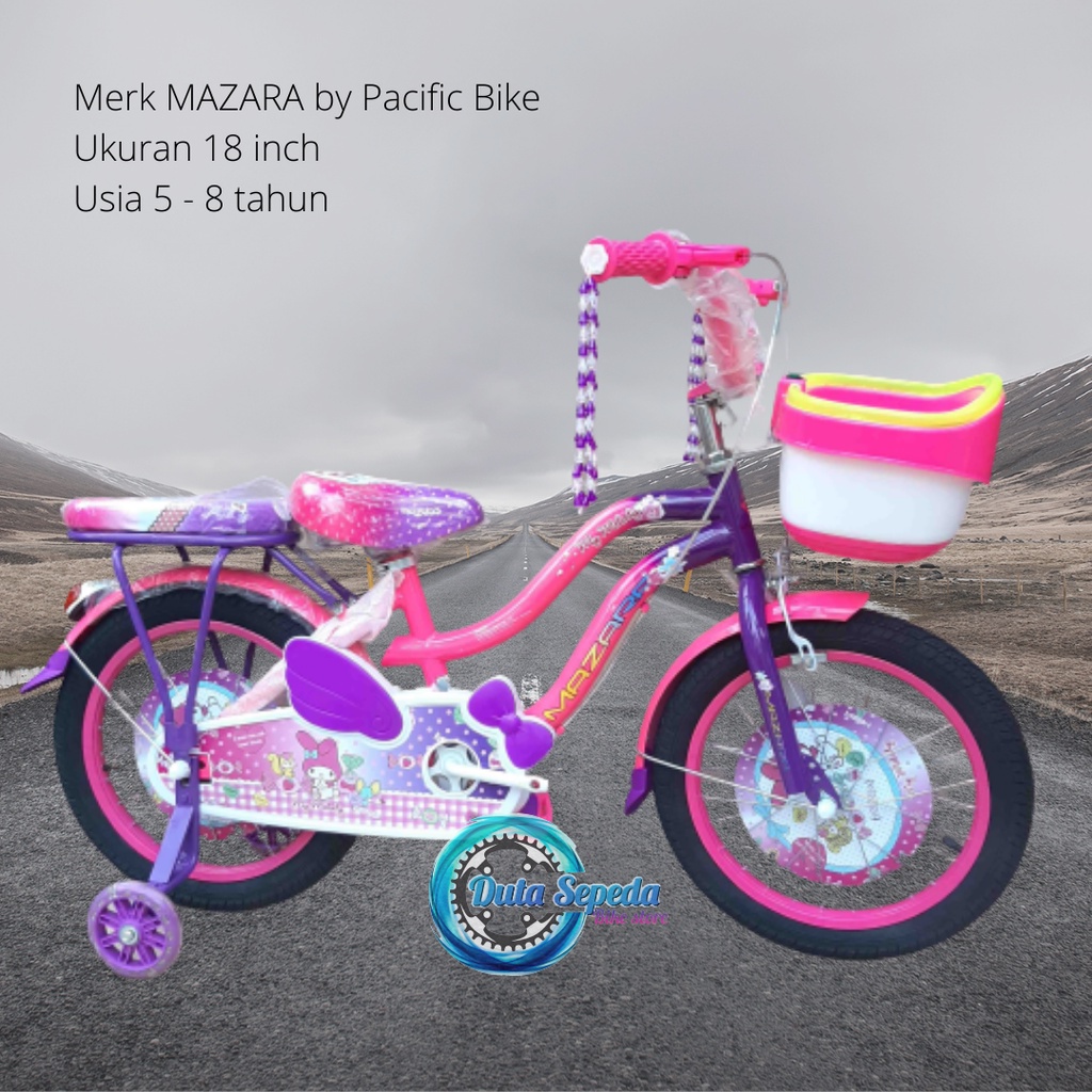 Sepeda anak perempua mini 18 inch untuk anak 5 - 8 tahun