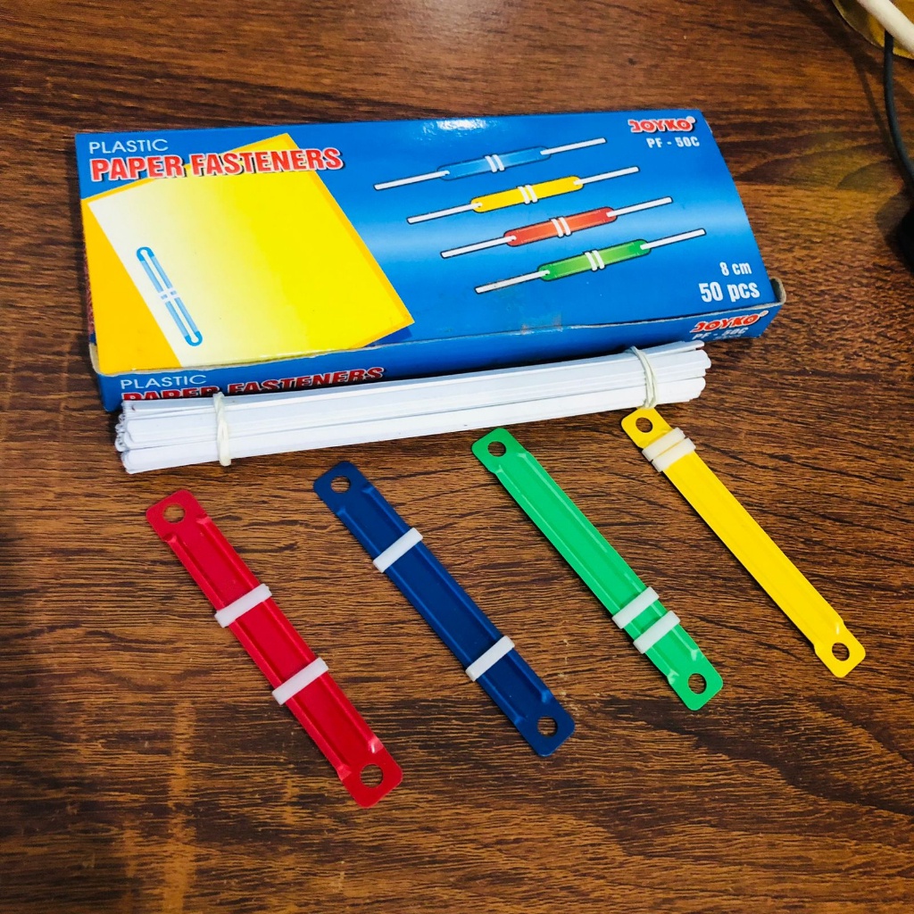 

18A. Paper Fastener Acco Pengikat Kertas Warna Joyko Plastik Color PF-50C isi 50pc Murah