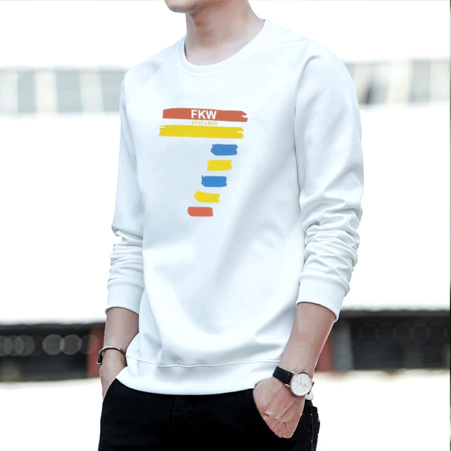 SWEATER POLOS MOTIF 7 FKW WARNA BAHAN POLYESTER & SPANDEK Abu Nyaman Putih