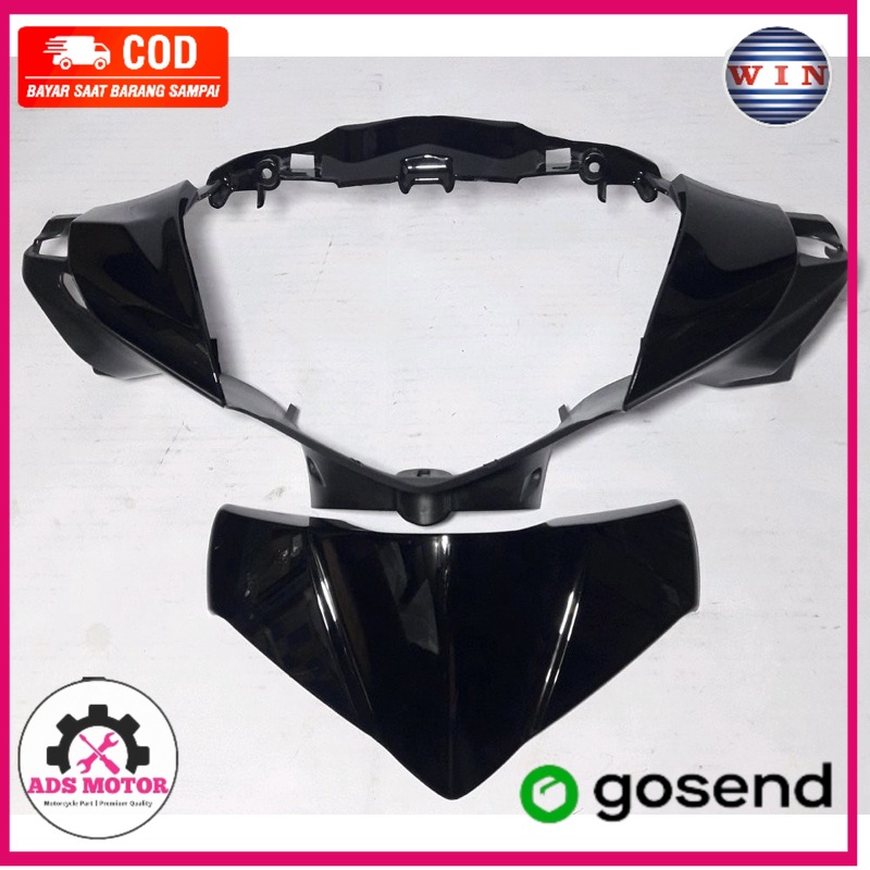 Batok Depan Supra X 125 Helm In 2011 2012 2013 Hitam | front handle cover WIN | kepala lampu motor h