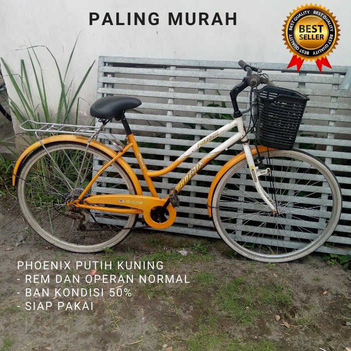 PROMO BIG SALE SEPEDA KERANJANG CEWEK WANITA PEREMPUAN DEWASA UKURAN 26 BEKAS SIAP