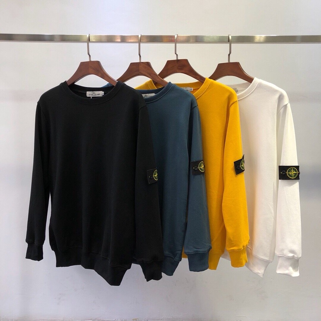 crewneck stone island patch biasa