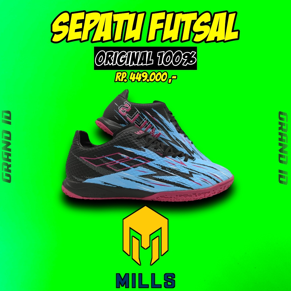 sepatu futsal mils sepatu futsal mills original 100 futsal mills