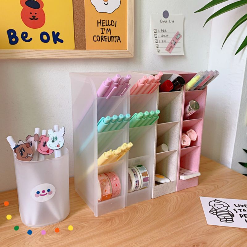 

Tempat pensil - alat tulis - organizer serbaguna muji style transparan [thehanscorner]