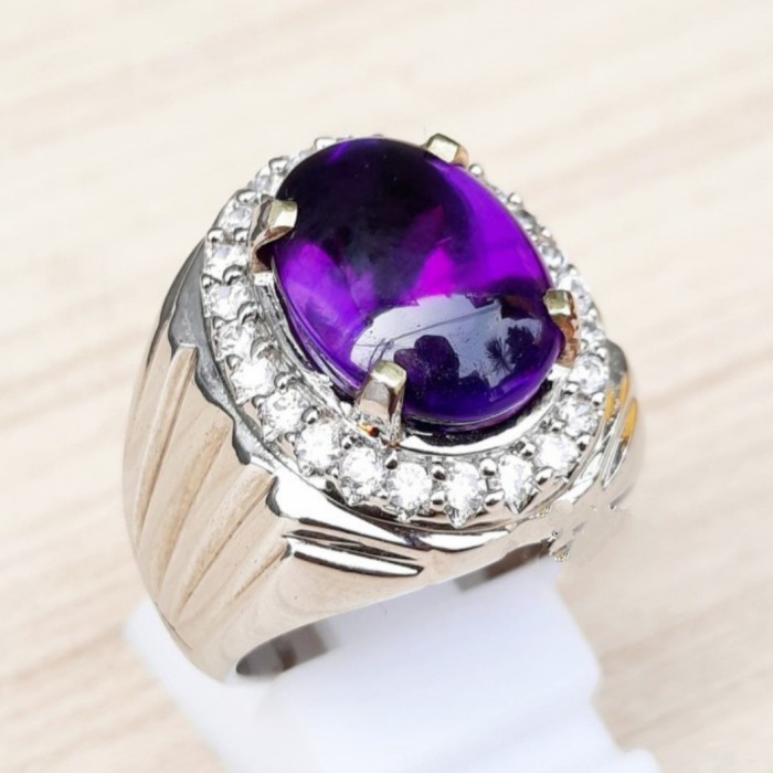 Batu Cincin Akik Kecubung Bungur Tanjung Bintang Natural