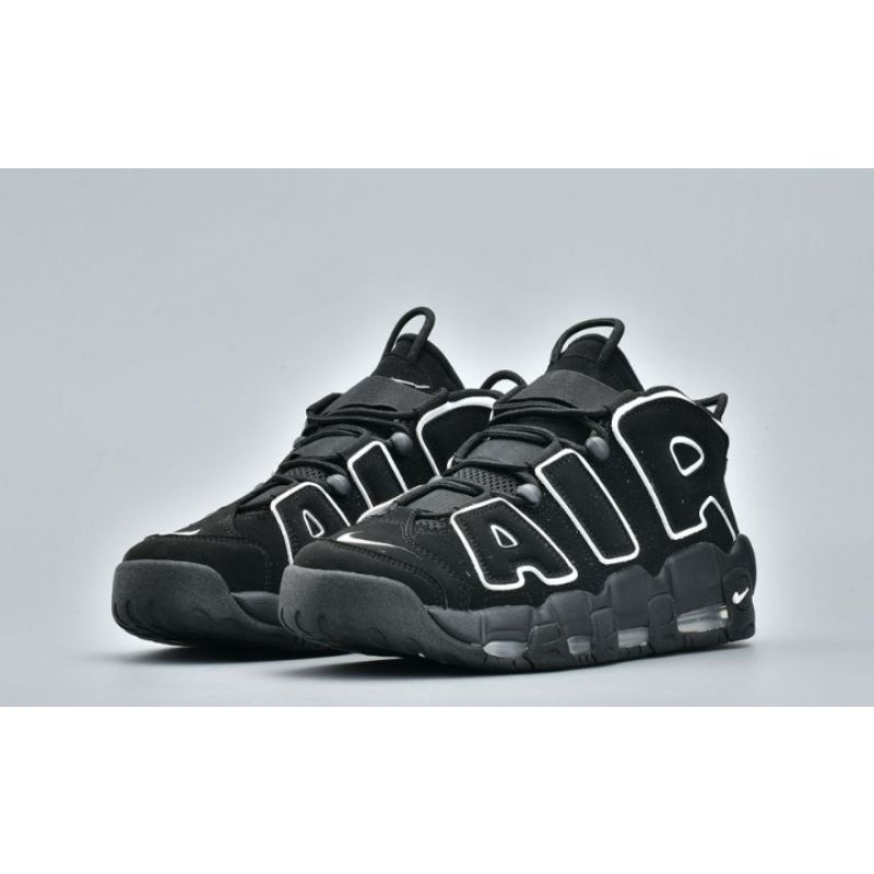 Sepatu Air More Uptempo 96 Black White High Premium Original