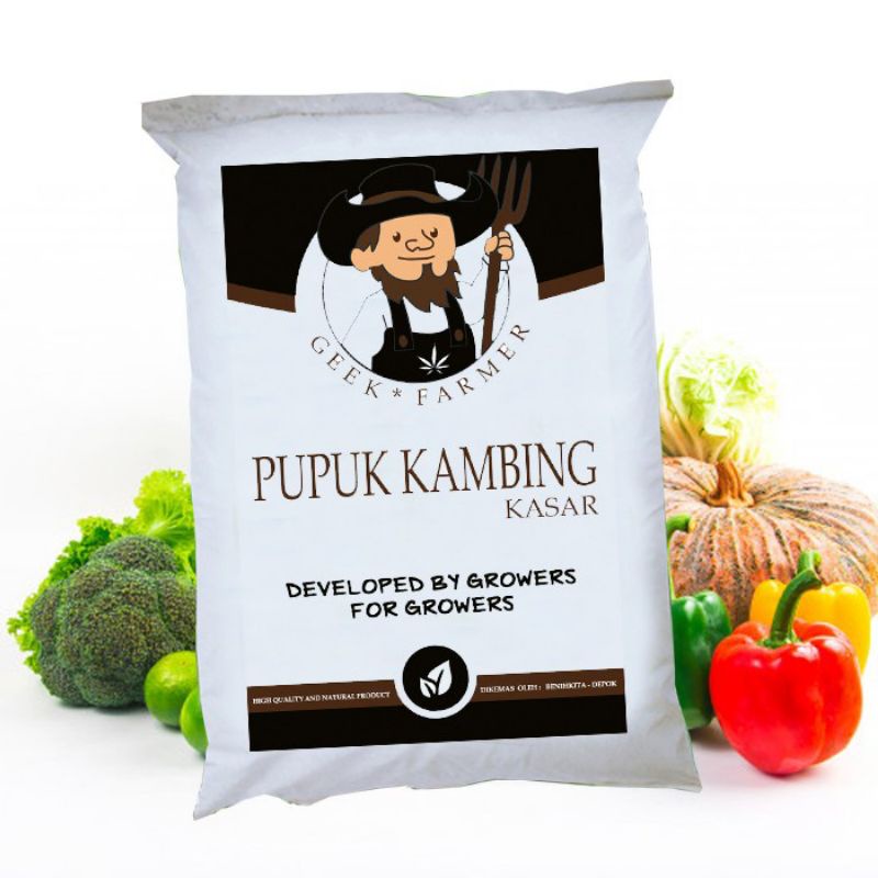Pupuk Kambing Kasar Organik Premium - Geek Farmer