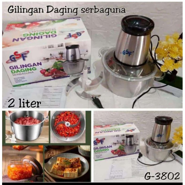Gilingan daging GSF 3802 kapasitas 2 liter
