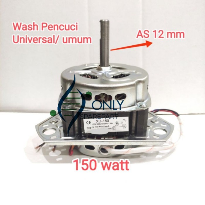 Dinamo Wash Mesin Cuci Sanyo AQUA - 150Watt As 12mm / Dinamo wash HM27