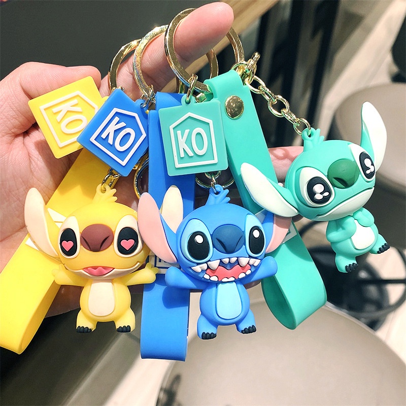 [COD] Stitch Kreatif Gantungan Kunci Boneka Lucu Liontin Hadiah Kecil Tas Gantung Silikon Hadiah Bon
