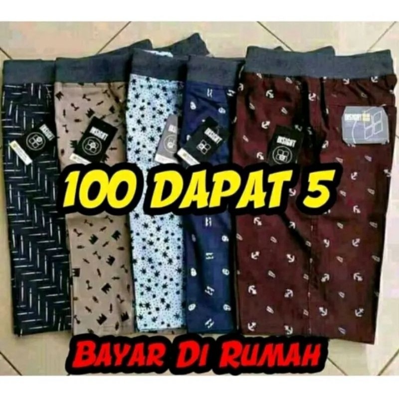 Celana Pendek Chinos Motif Dewasa 100 rb dapat 5 Picis
