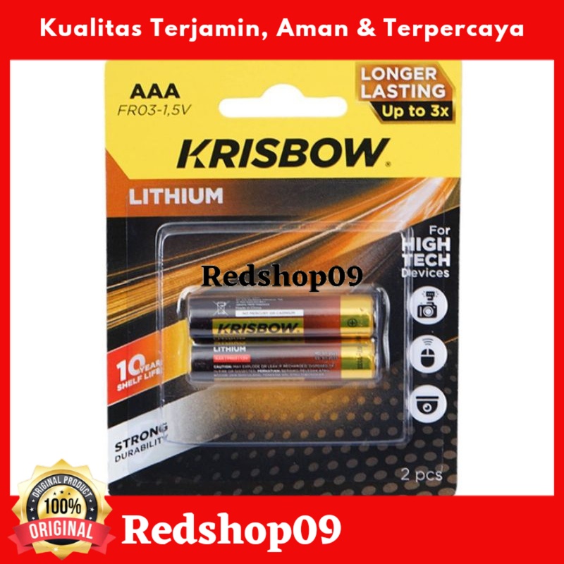 Krisbow Set 2 Pcs Baterai Lithium Aaa/baterai