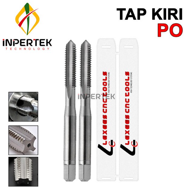 Tap Kiri M10 X 1.5 Pointed Taps Mesin M10 Left Hand HSS PO Ulir Milling