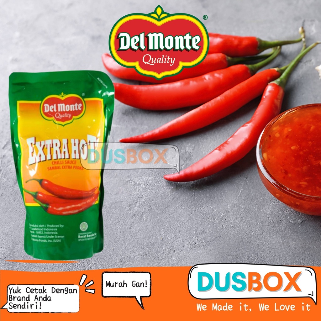 

Saus Sambal Delmonte / Saus Delmonte Extra Pedas / Saus Sambal Delmonte 1kg / Saus Extra Hot Chilli Pouch