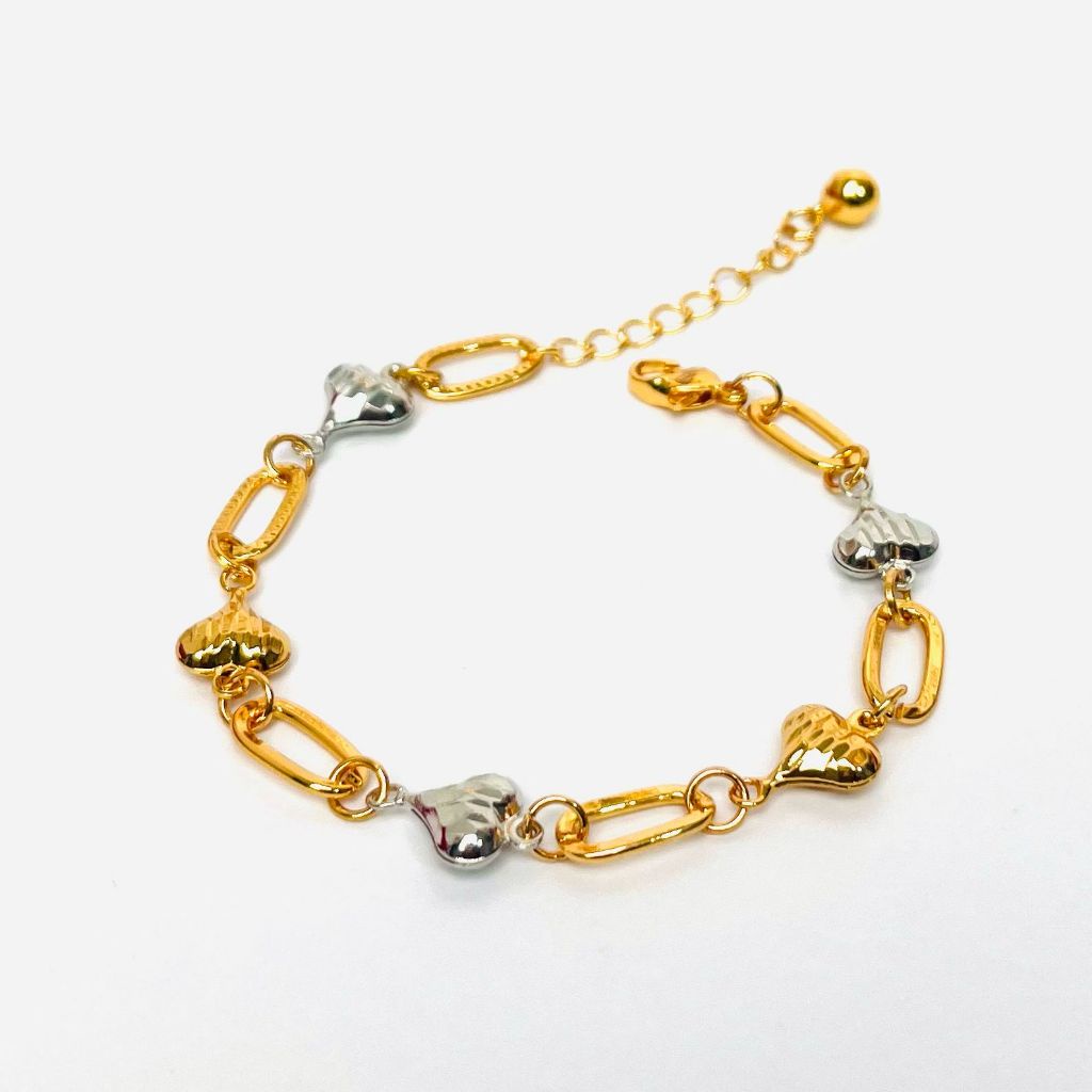 Produk Terlaris Gelang Rantai Paper Klip Love Perhiasan Lapis Emas Cantik Harga Termurah