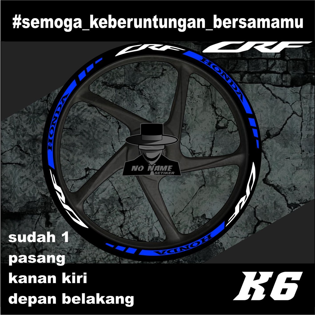 stiker velg sticker velk stiker cutting velk (k6) crf ring 17