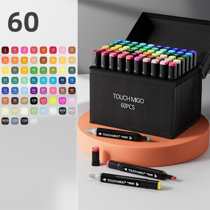 

PROMO [[ BEST SELLER ]] Spidol 40/80 Warna Anak Gambar Sketsa Twin Marker Sketch Copic - 60 warna