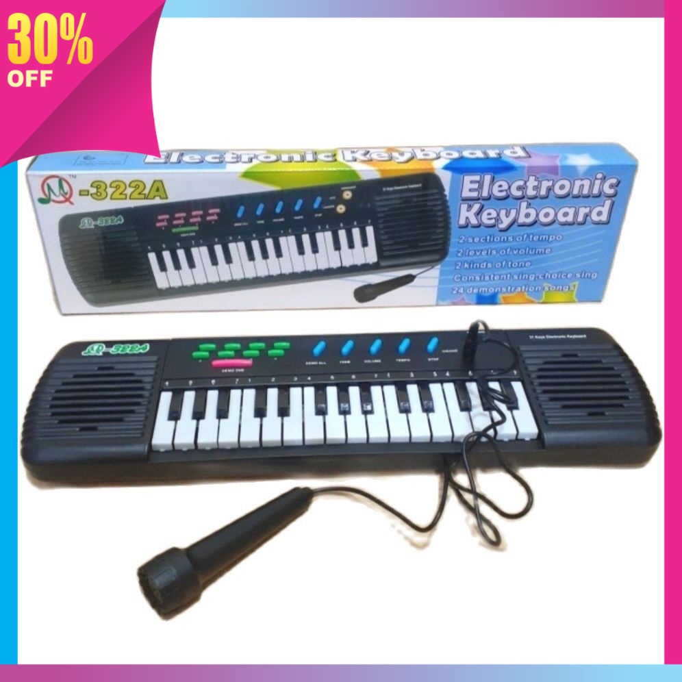 ⭐⭐⭐⭐⭐ Mainan Anak Murah Lucu Unik Barang Awet - M332A Keyboard Electric Piano Mainan Piano Anak + Mi