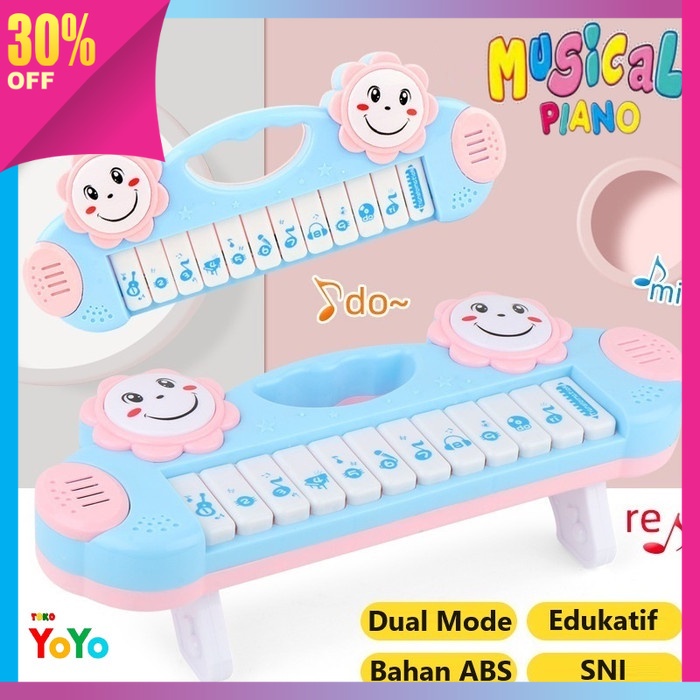 ⭐⭐⭐⭐⭐ Mainan Edukasi Edukatif Anak Pintar Murah - TokoYoyo Mainan Piano Anak Bayi Musik Edukasi Dual