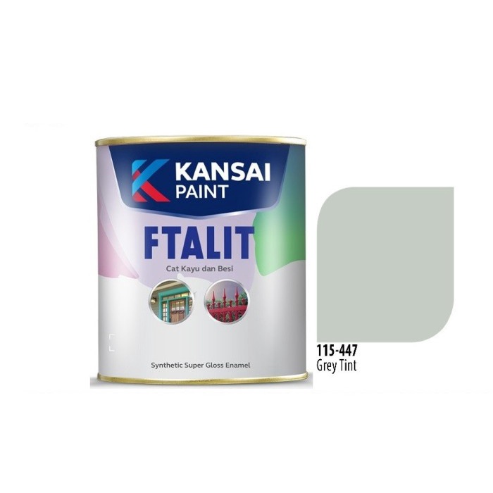 Cat Ftalit 447 Grey Tint Kansai 1 Ltr / Cat Kayu & Besi / Cat Abu