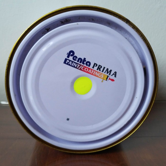 Cat Fluorescent PU Light Yellow stabilo kuning Penta bisa ecer - 500 ml