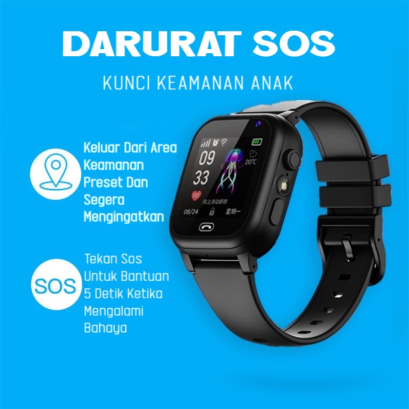 [COD]Smart Watch Watch Telepon Anti Air Jam Tangan Anak 4G Video Call telepon anak Gps Digital Smart