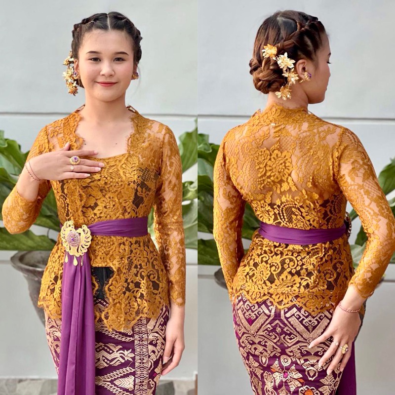 Kebaya jadi metalic glossy- kebaya bali terbaru - kebaya brukat - kebaya wanita indonesia