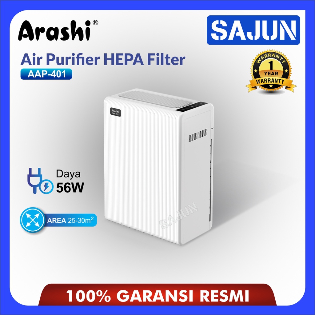 Arashi Air Purifier AAP401 With HEPA Filter + UVC AAP-401