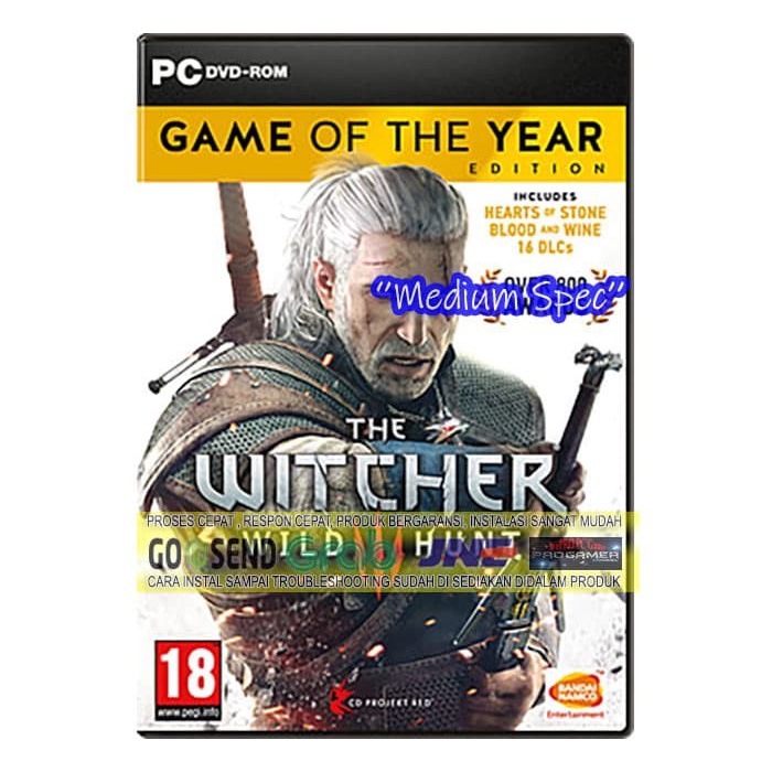 MURAH-  THE WITCHER 3 GOTY CD DVD GAME PC GAMING PC GAMING LAPTOP GAMES- 1.2.23